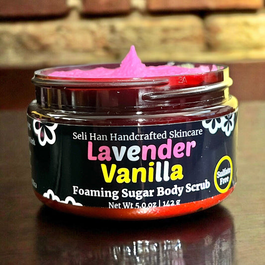 Lavender Vanilla Foaming Sugar Body Scrub Soap