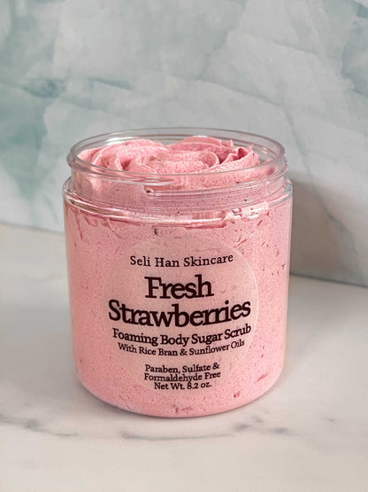 Fresh Strawberries Foaming Body Scrub