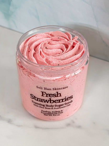 Fresh Strawberries Foaming Body Scrub