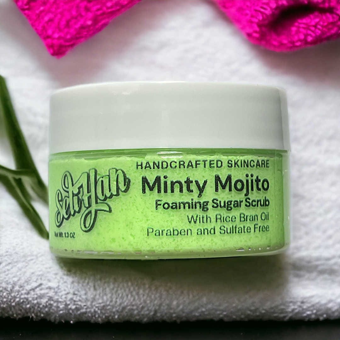 Refreshing Mint Mojito Foaming Body Scrub - Mini Size - Seli Han Skincare 