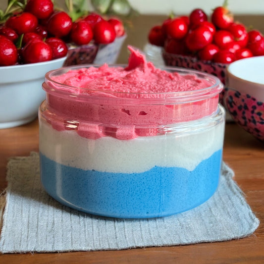 Red, White and Blue Foaming Body Scrub