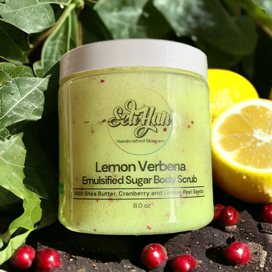 Lemon Verbena Shea Butter Body Scrub - Seli Han Skincare 